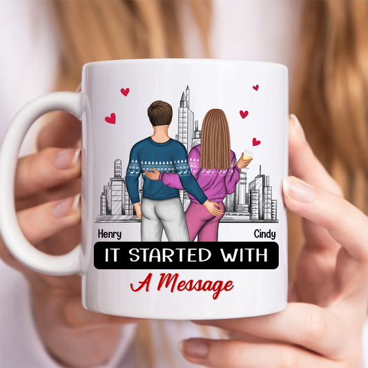 Started With A Message Couples - Personalized Mug