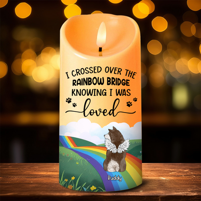 Over The Rainbow Bridge - Personalized Flameless LED Candle