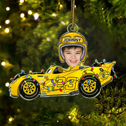 Custom Photo Driving Home For Christmas - Family Personalized Custom Ornament - Acrylic Custom Shaped - Christmas Gift For Kids