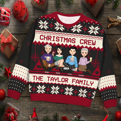 Christmas Crew - Gift For Family - Personalized Unisex Ugly Sweater