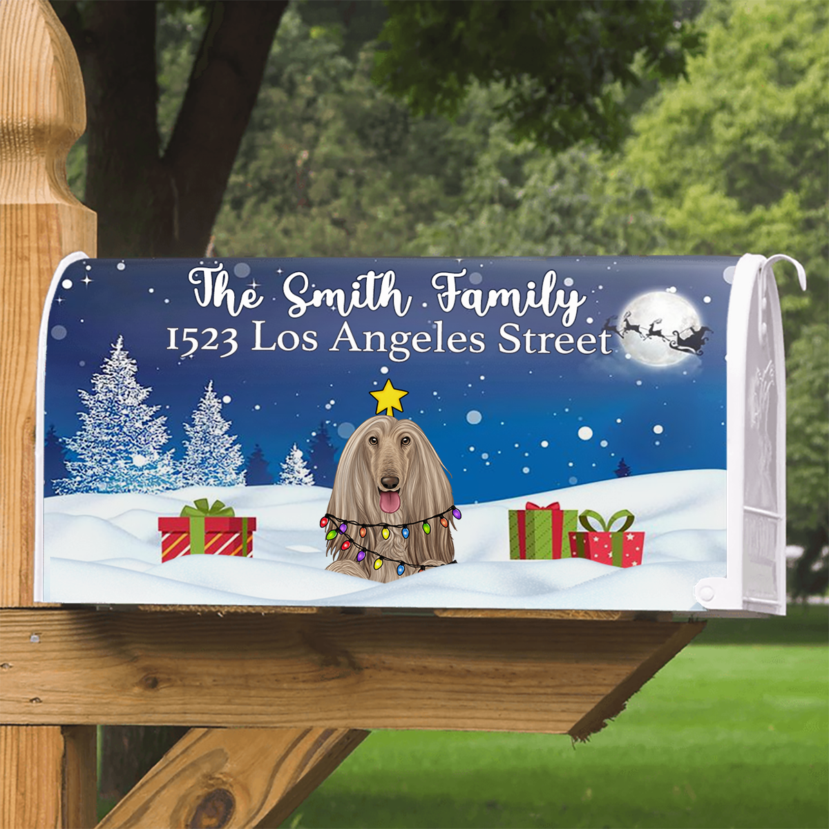 Christmas Dogs Cats Pets - Personalized Mailbox Cover