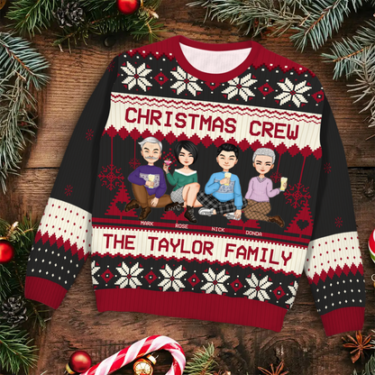 Christmas Crew - Gift For Family - Personalized Unisex Ugly Sweater