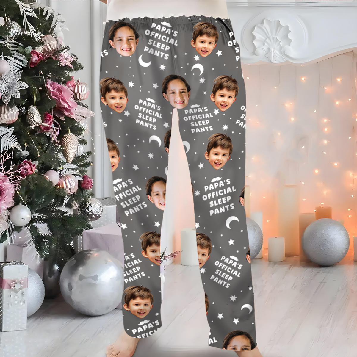 Custom Photo Papa's Official Sleep Pants - Personalized Pajama Pants