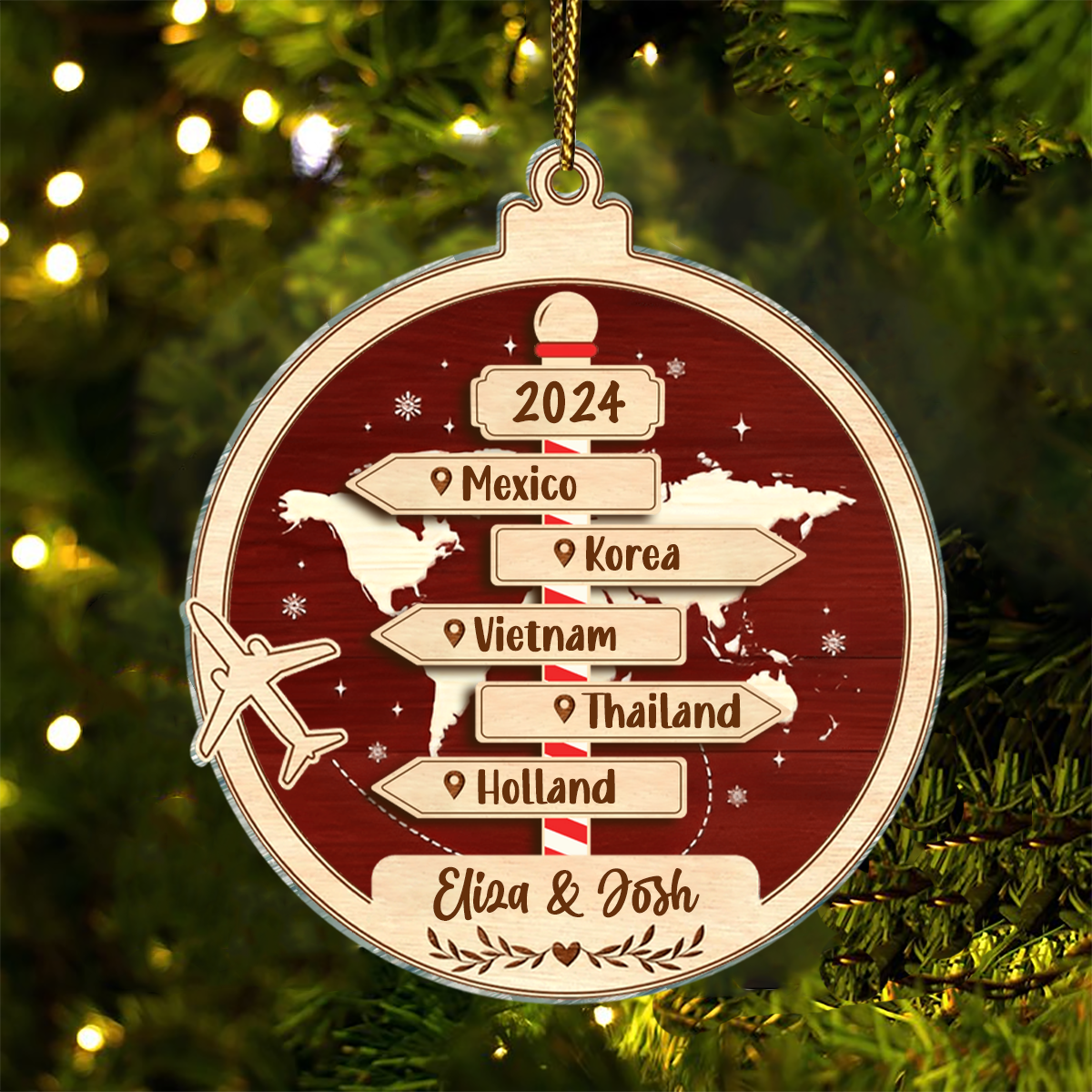 Adventure Is Worthwhile - Travel Personalized Custom Ornament - Acrylic Custom Shaped - Christmas Gift For Family Members, Gift For Adventure Travel Lovers