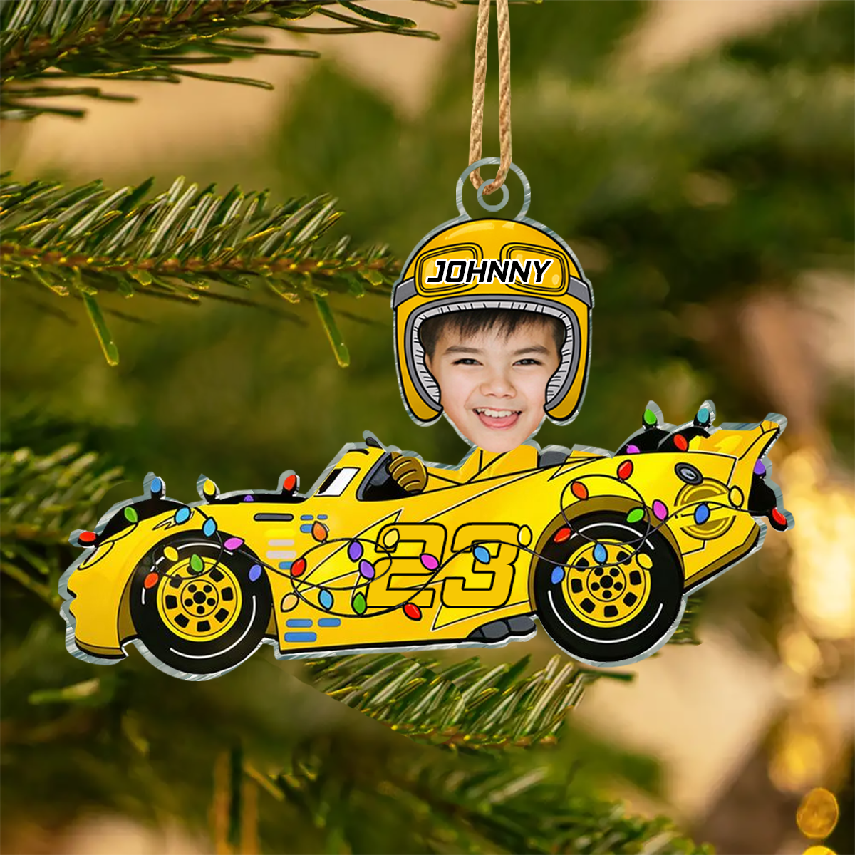 Custom Photo Driving Home For Christmas - Family Personalized Custom Ornament - Acrylic Custom Shaped - Christmas Gift For Kids