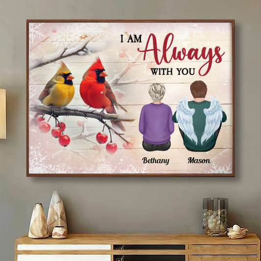 Cardinals Family Sitting Memorial Personalized Poster, Remembrance Gift, Sympathy Gift