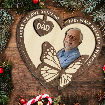 Custom Photo Your Wings Were Ready But Our Hearts Were Not - Personalized Wooden Ornament