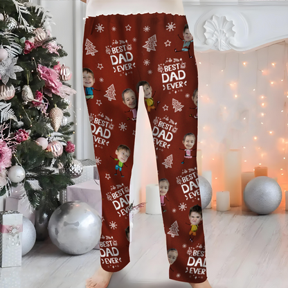 Custom Photo Best Dad Grandpa Ever - Personalized Pajama Pants