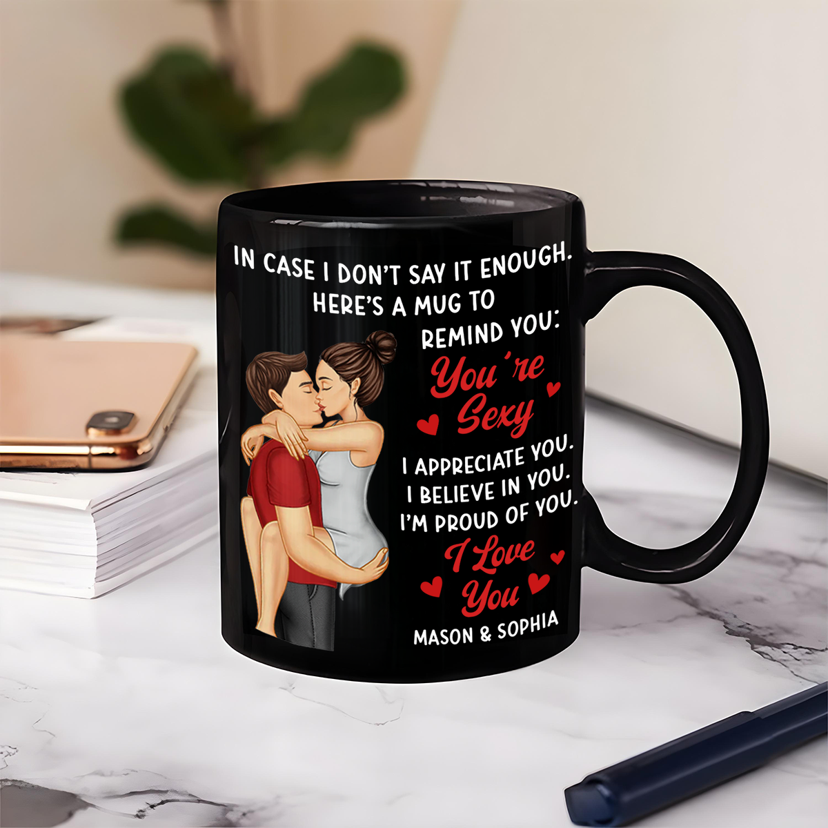 In Case I Don't Say It Enough Couples - Personalized Black Mug