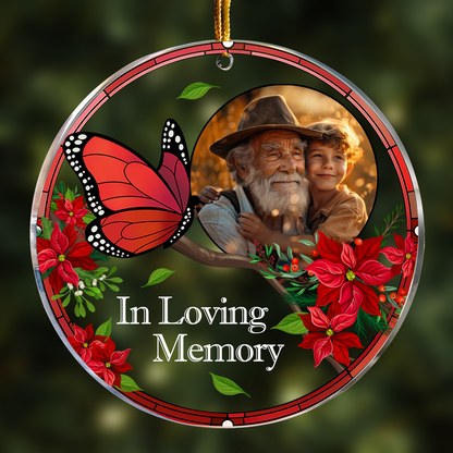 Custom Photo Memorial I'm Always With You - Personalized Circle Acrylic Ornament