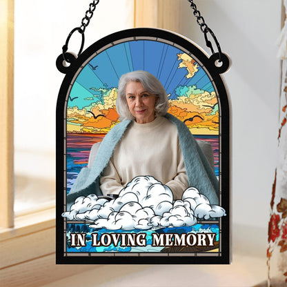 Custom Photo In Loving Memory - Personalized Window Hanging Suncatcher Ornament