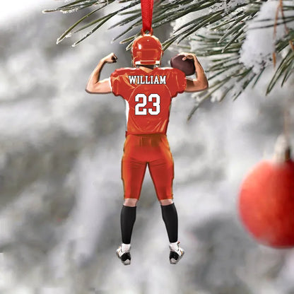 American Football - Football Player Ornament - Personalized Christmas Ornament Gift For Football Player Football Mom Grandma - Makezbright Gifts