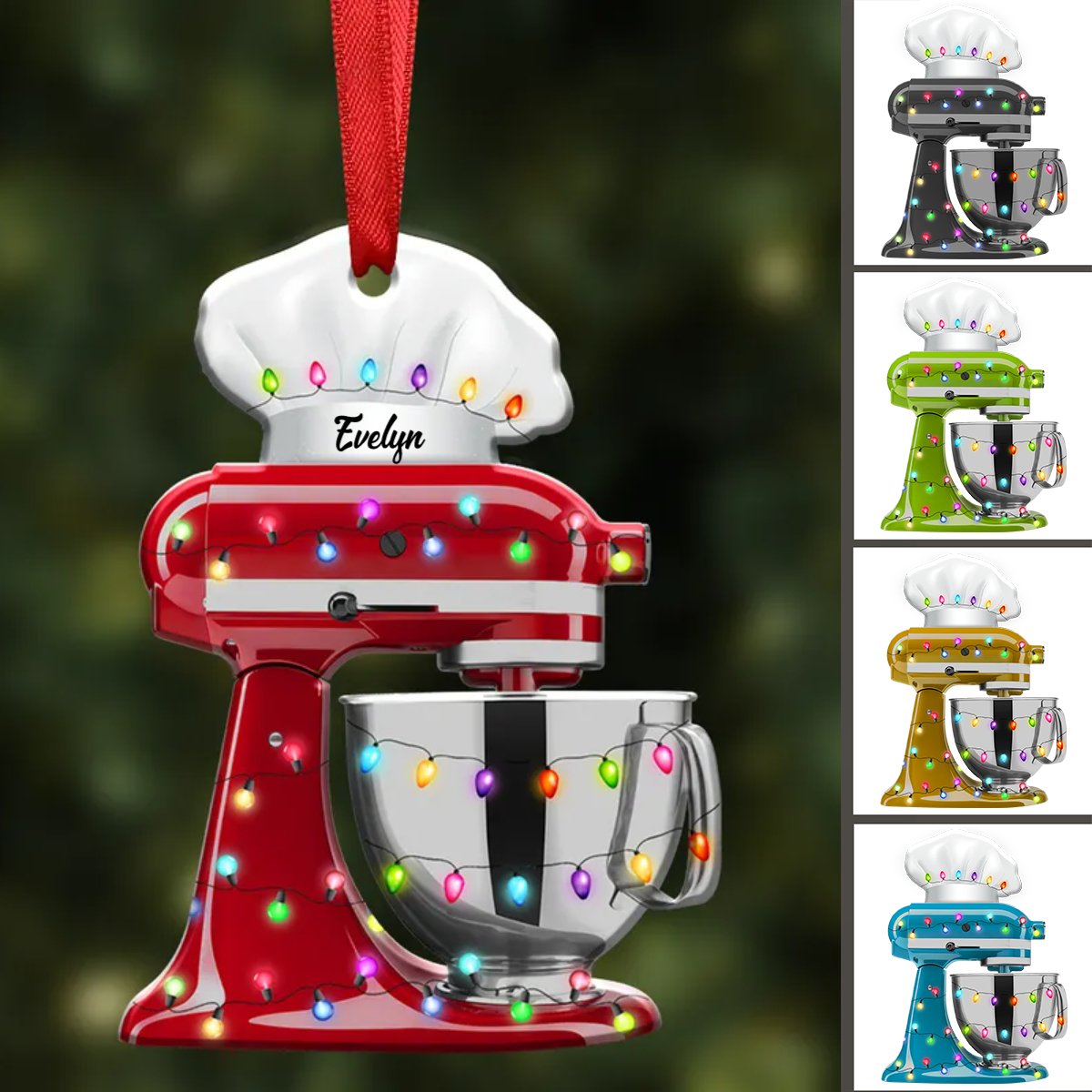 Baker - Baking Mixer Lights - Personalized Christmas Ornament - Makezbright Gifts