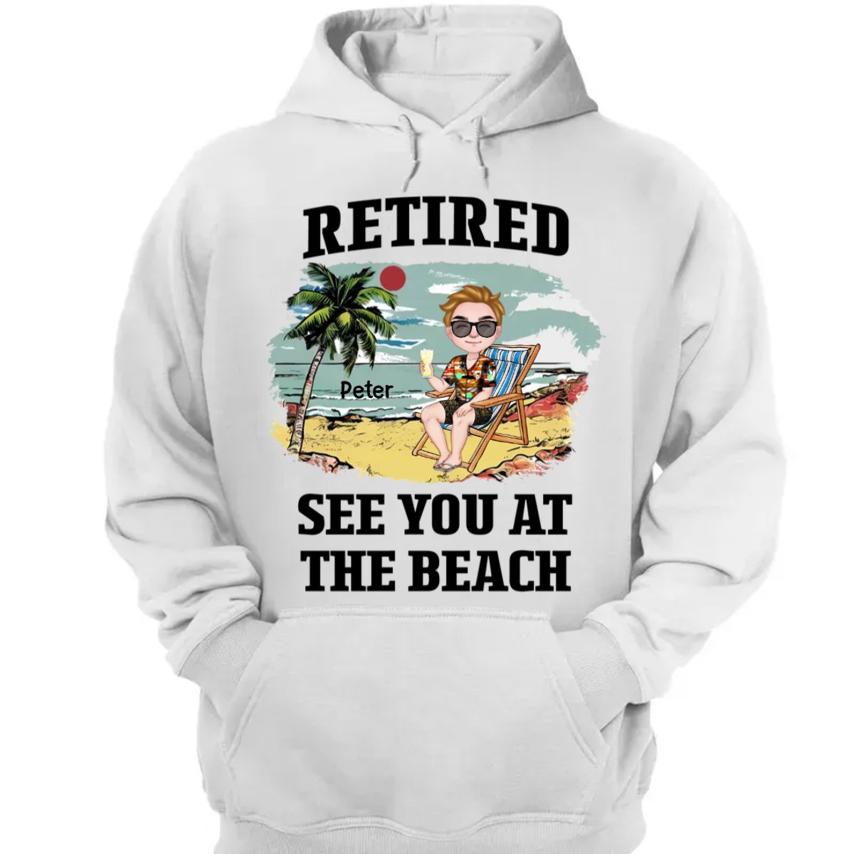 Beach Lovers - Retired See You At The Beach Vintage - Personalized T - Shirt, Sweatshirt, Hoodie (HJ) - Makezbright Gifts