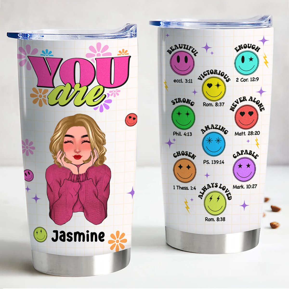 Beautifully Insulated 20oz Personalized Tumbler - Makezbright Gifts