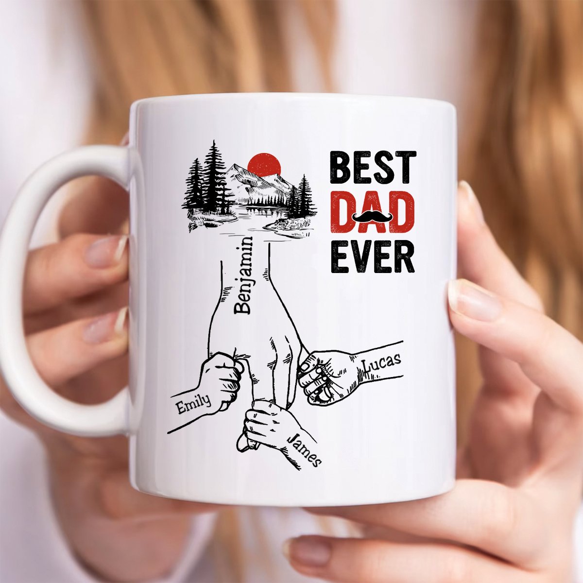 Best Dad Ever - Personalized Mug - Makezbright Gifts