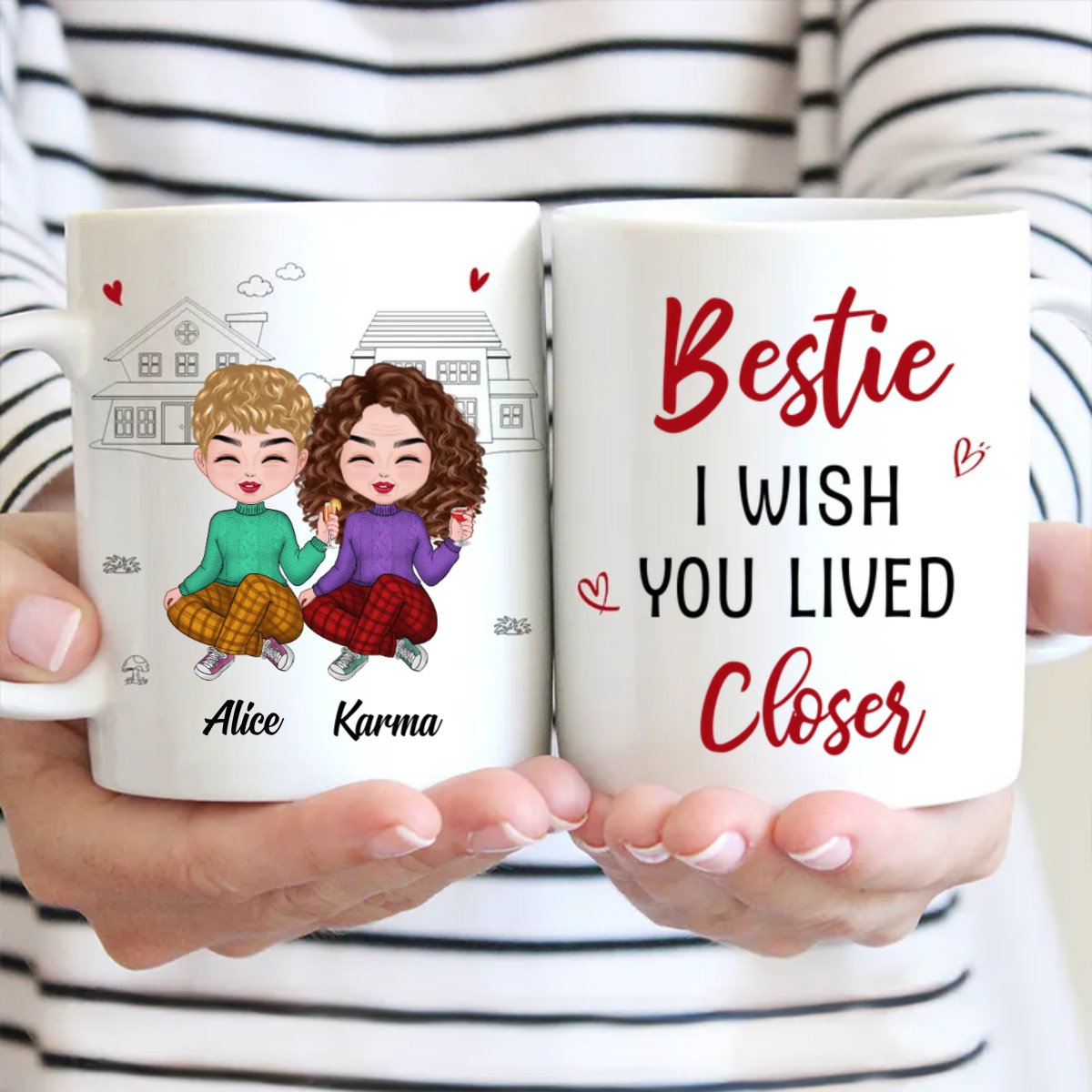 Bestie - I Wish You Lived Closer - Personalized Mug - Makezbright Gifts