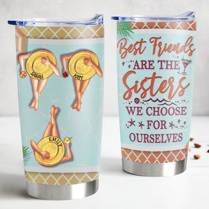 Besties 20oz Personalized Tumbler - Stay Refreshed On - The - Go - Makezbright Gifts