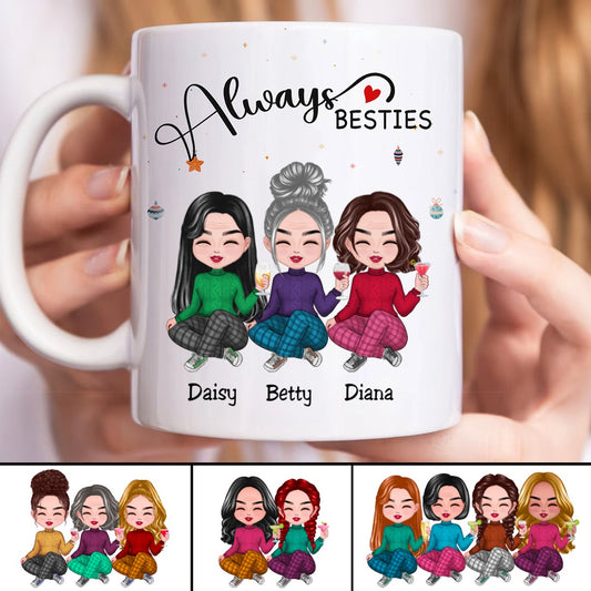 Besties - Always Besties - Personalized Mug (QH) - Makezbright Gifts