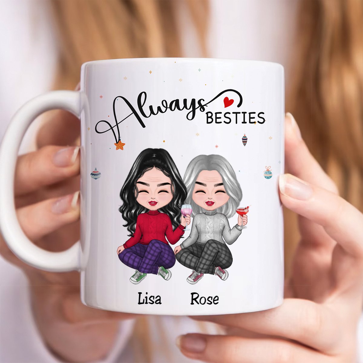 Besties - Always Besties - Personalized Mug (QH) - Makezbright Gifts