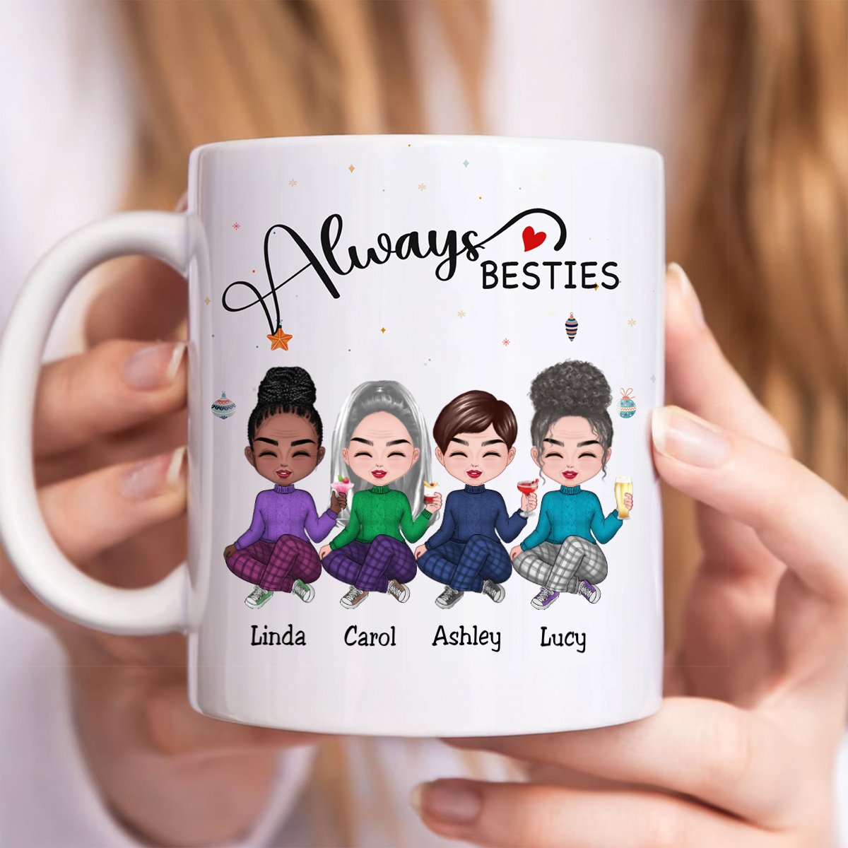 Besties - Always Besties - Personalized Mug (QH) - Makezbright Gifts