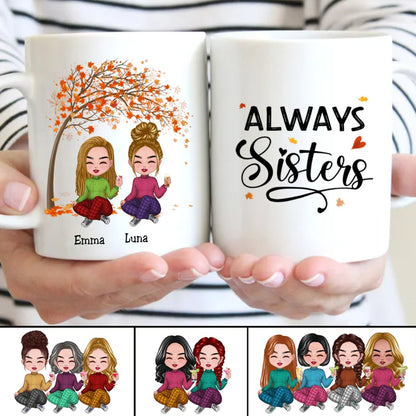 Besties - Always Sisters - Personalized Mug - Makezbright Gifts