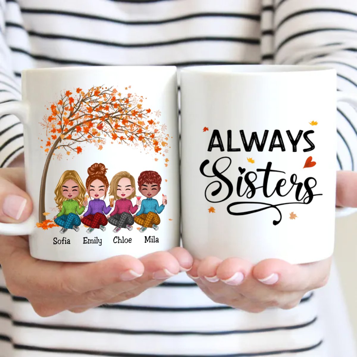 Besties - Always Sisters - Personalized Mug - Makezbright Gifts