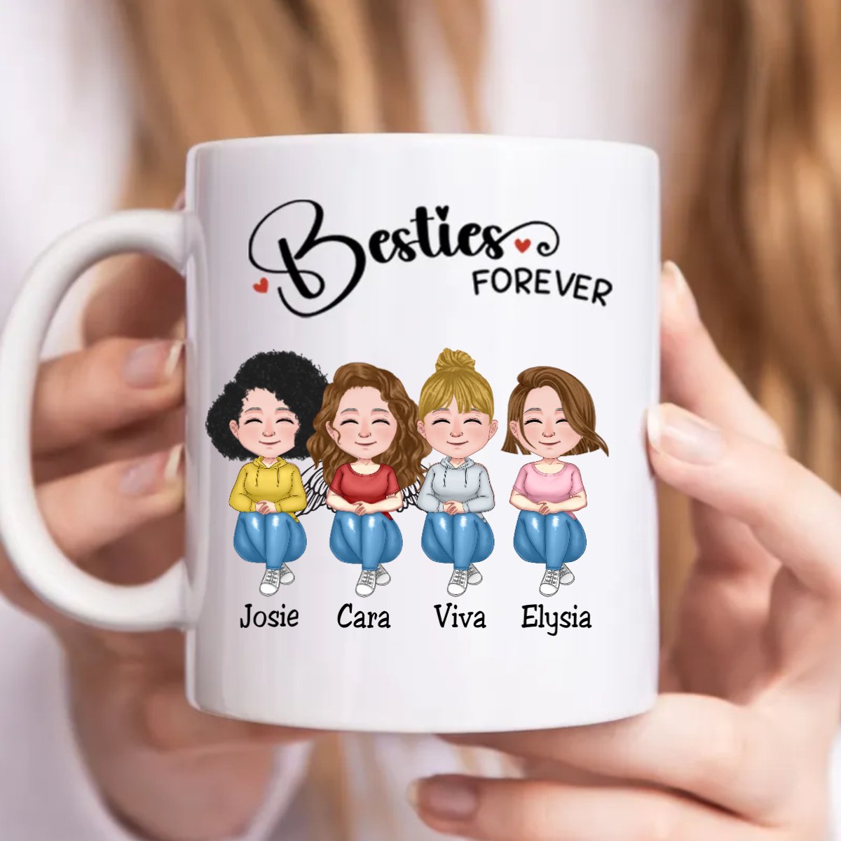 Besties - Besties Forever - Personalized Mug - Makezbright Gifts