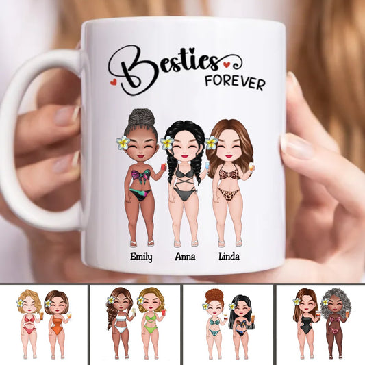 Besties - Besties Forever - Personalized Mug - Makezbright Gifts