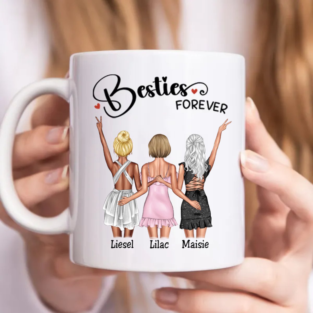 Besties - Besties Forever - Personalized Mug - Makezbright Gifts