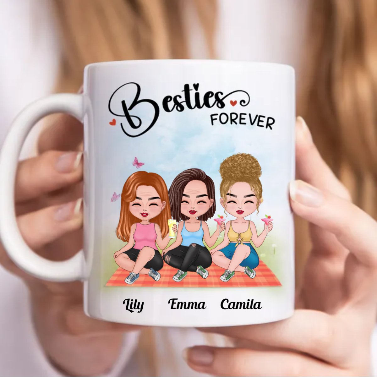 Besties - Besties Forever - Personalized Mug (BB) - Makezbright Gifts