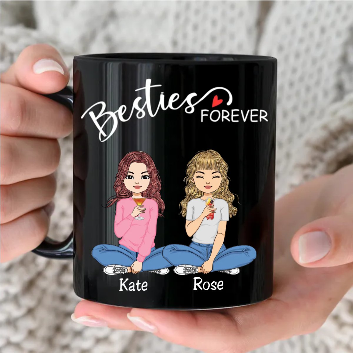 Besties - Besties Forever - Personalized Mug (TB) - Makezbright Gifts