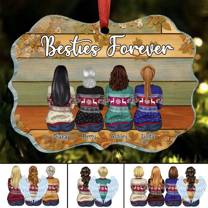 Besties - Besties Forever - Personalized Ornament - Makezbright Gifts