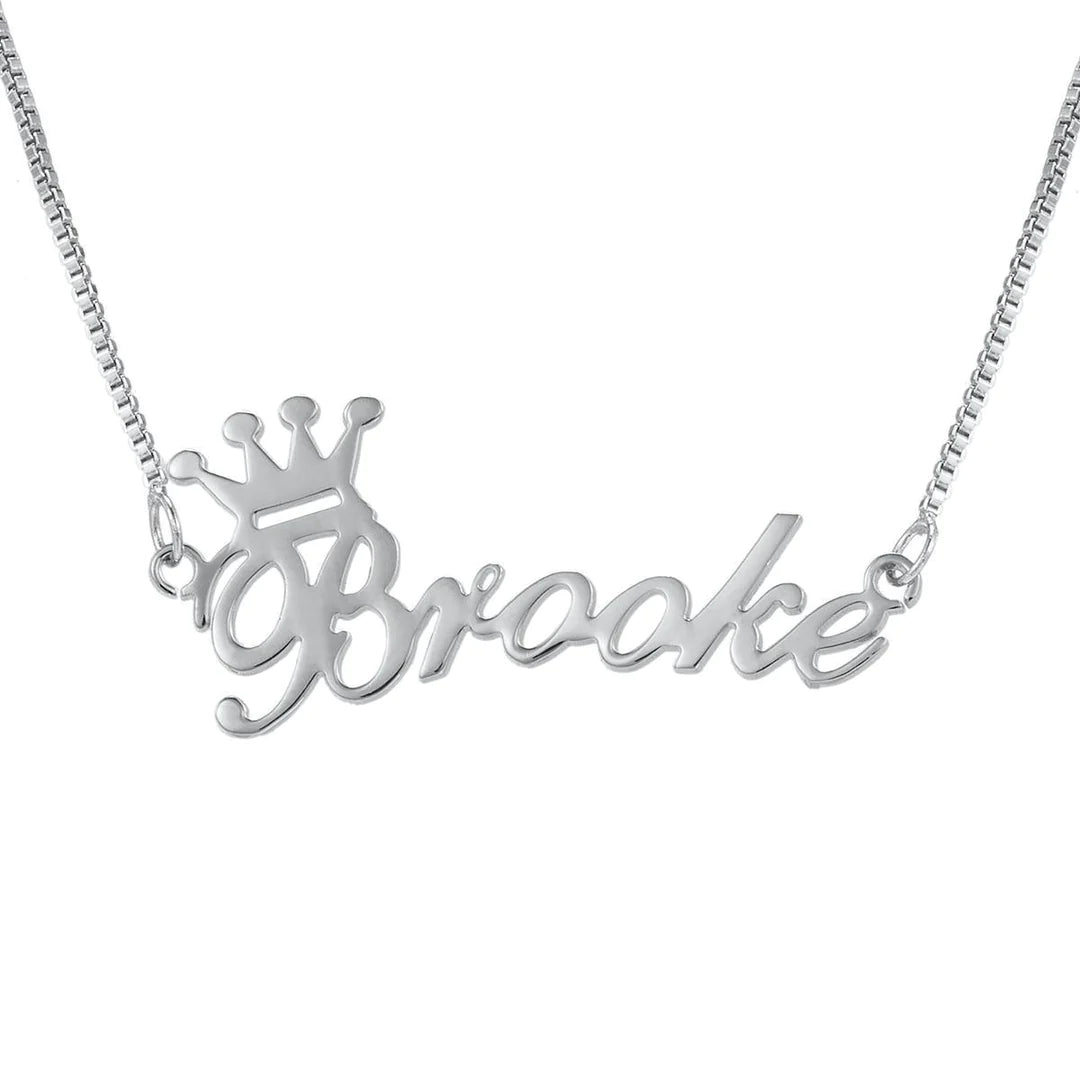 Besties - Crown Custom Name Necklace - Personalized Necklace - Makezbright Gifts