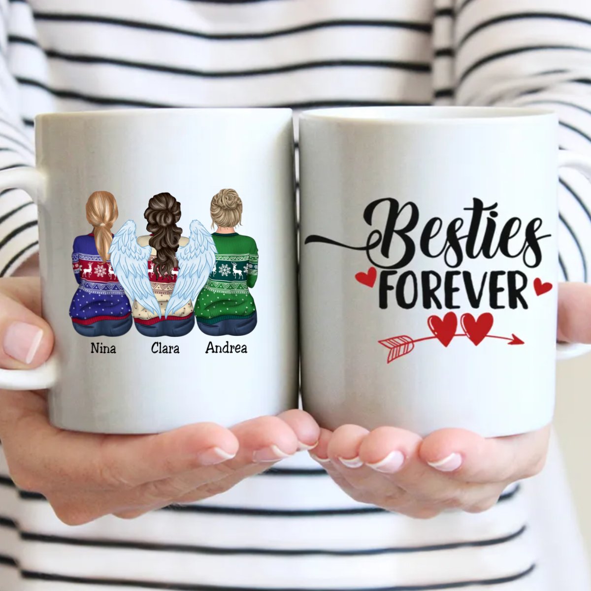 Besties Forever - Custom Besties Mug, Gift For Sisters, Besties - Makezbright Gifts