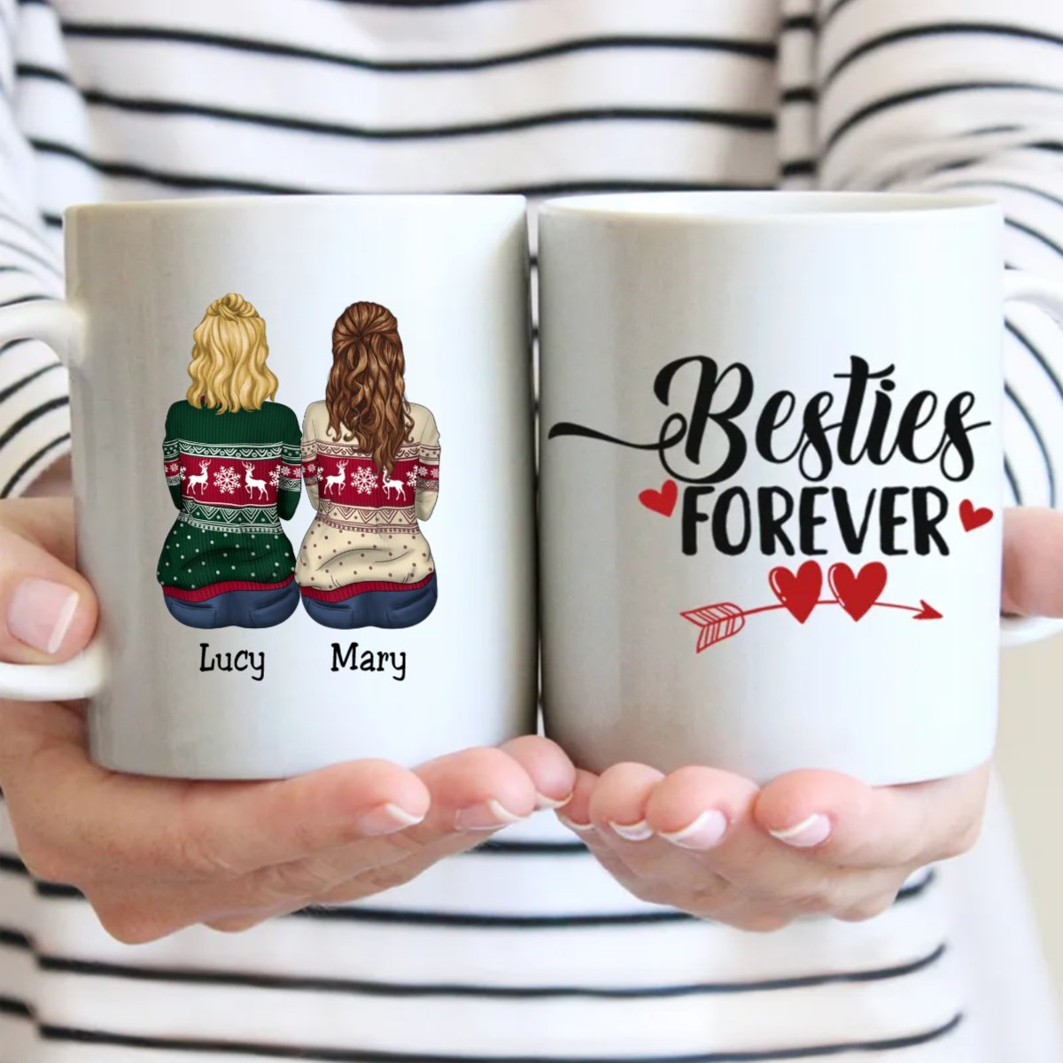 Besties Forever - Custom Besties Mug, Gift For Sisters, Besties - Makezbright Gifts