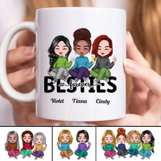 Besties Forever - Personalized Mug - Makezbright Gifts