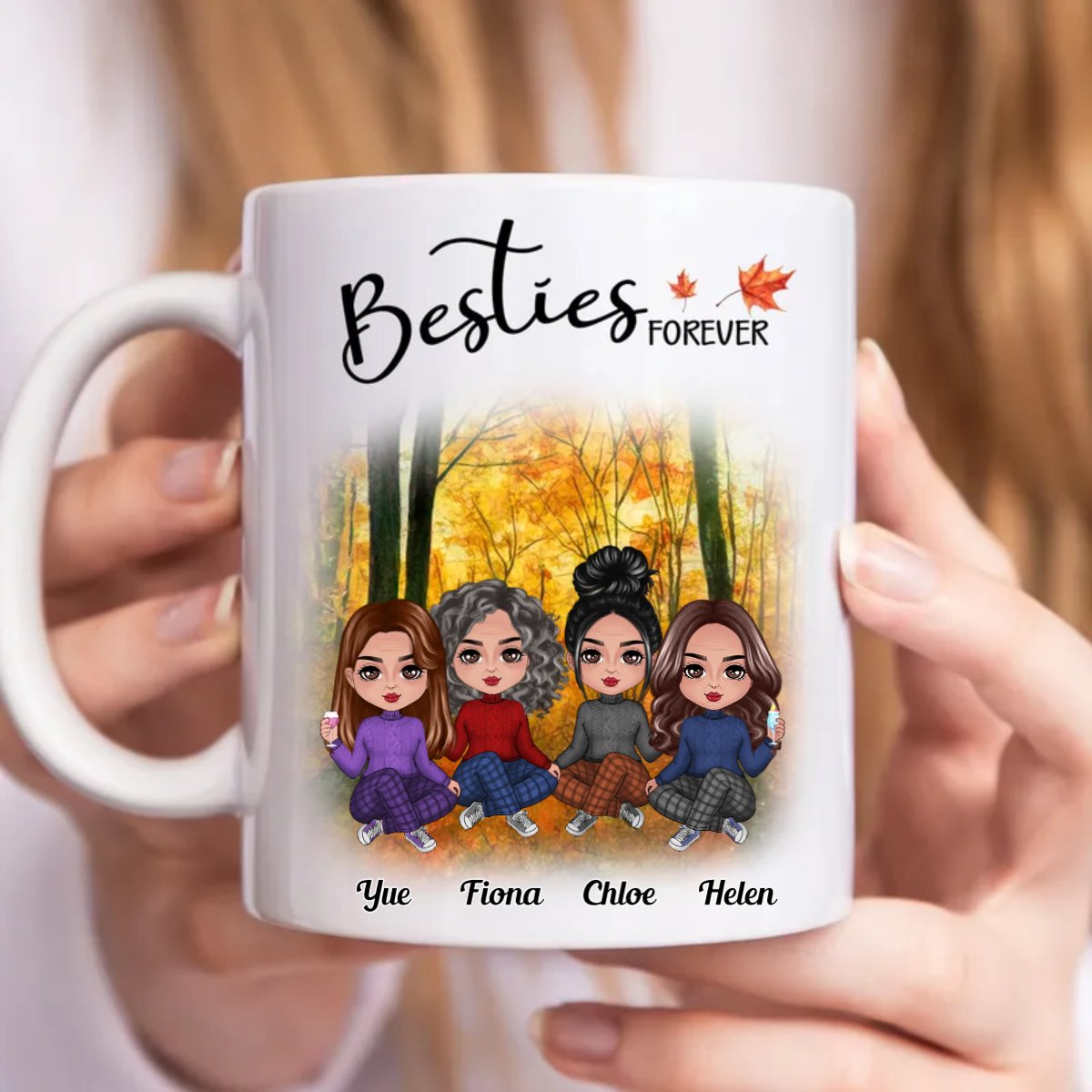 Besties Forever - Personalized Mug - Makezbright Gifts