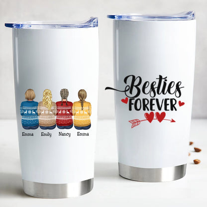 Besties Forever - Personalized Tumbler Cup. - Makezbright Gifts