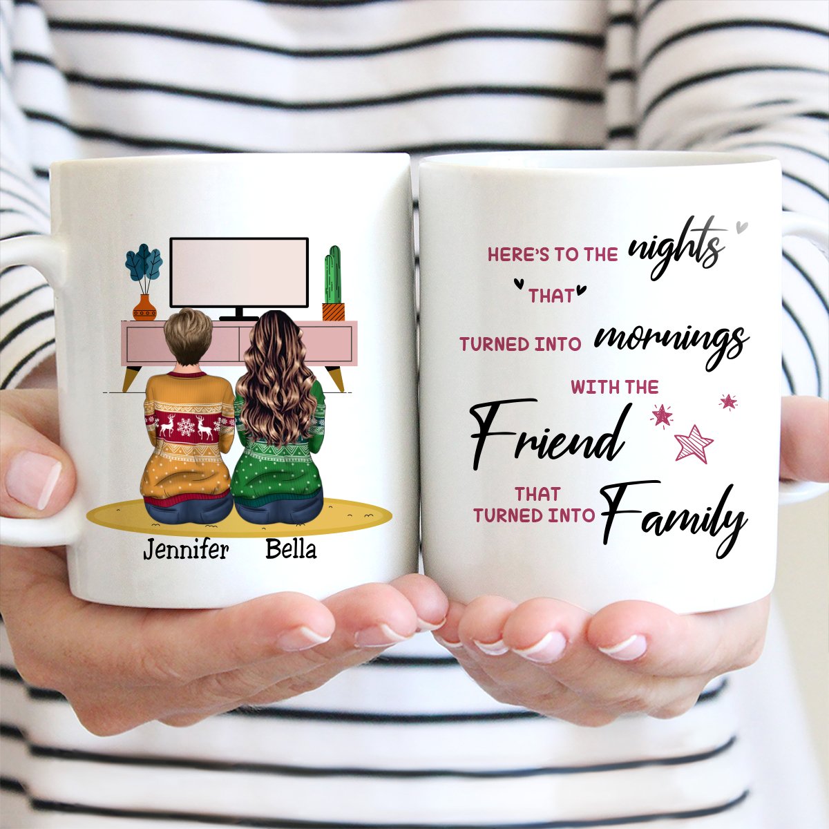 Besties - Friend That Turned Into Family - Personalized Mug(SA) - Makezbright Gifts