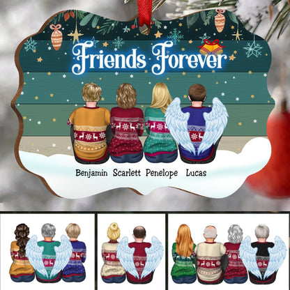 Besties - Friends Forever (Green) - Personalized Acrylic Ornament - Makezbright Gifts