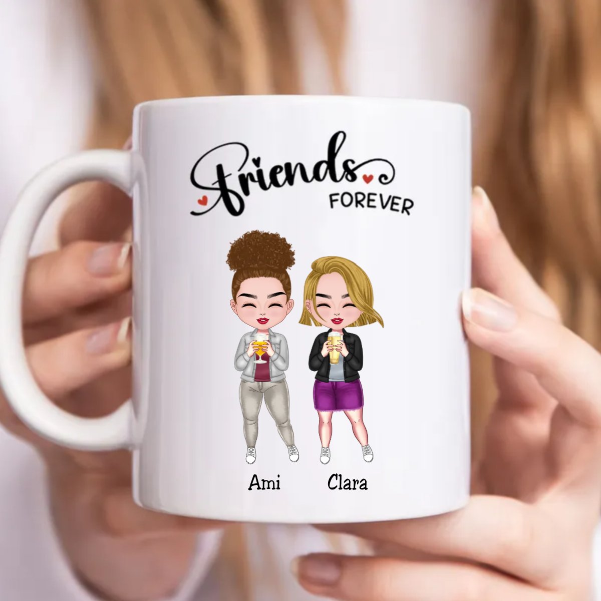 Besties - Friends Forever - Personalized Mug (Ver. 3) - Makezbright Gifts