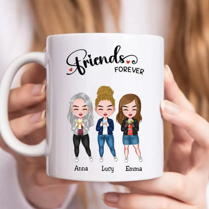 Besties - Friends Forever - Personalized Mug (Ver. 3) - Makezbright Gifts