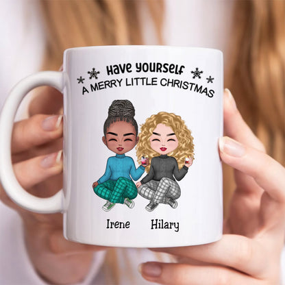 Besties - Have Yourself A Merry Little Christmas - Personalized Mug - Makezbright Gifts