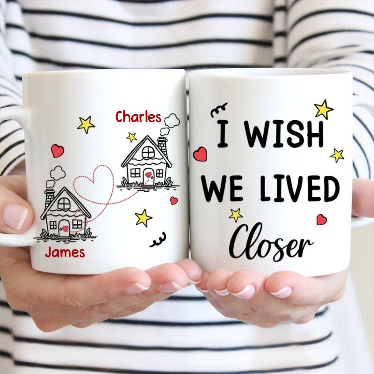 Besties - I Wish We Lived Closer - Personalized Mug (HJ) - Makezbright Gifts