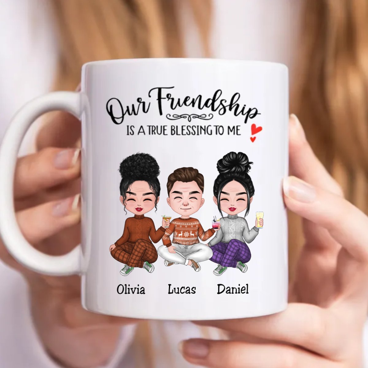 Besties - Our Friendship Is A True Blessing To Me - Personalized Mug (TC) - Makezbright Gifts