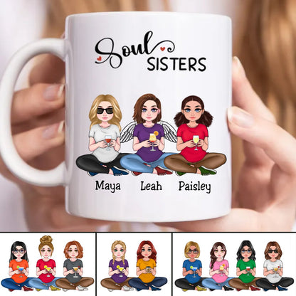 Besties - Soul Sisters - Personalized Mug (NM) - Makezbright Gifts