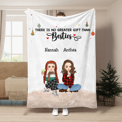 Besties - There Is No Greater Gift Than Besties - Personalized Blanket - Makezbright Gifts