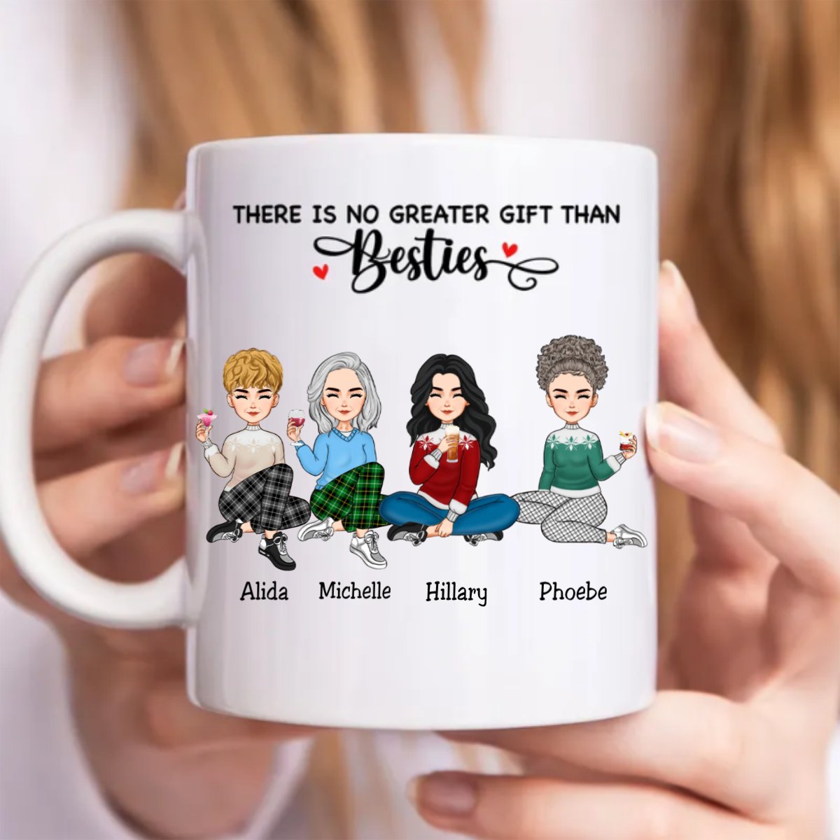 Besties - There Is No Greater Gift Than Besties - Personalized Mug - Makezbright Gifts