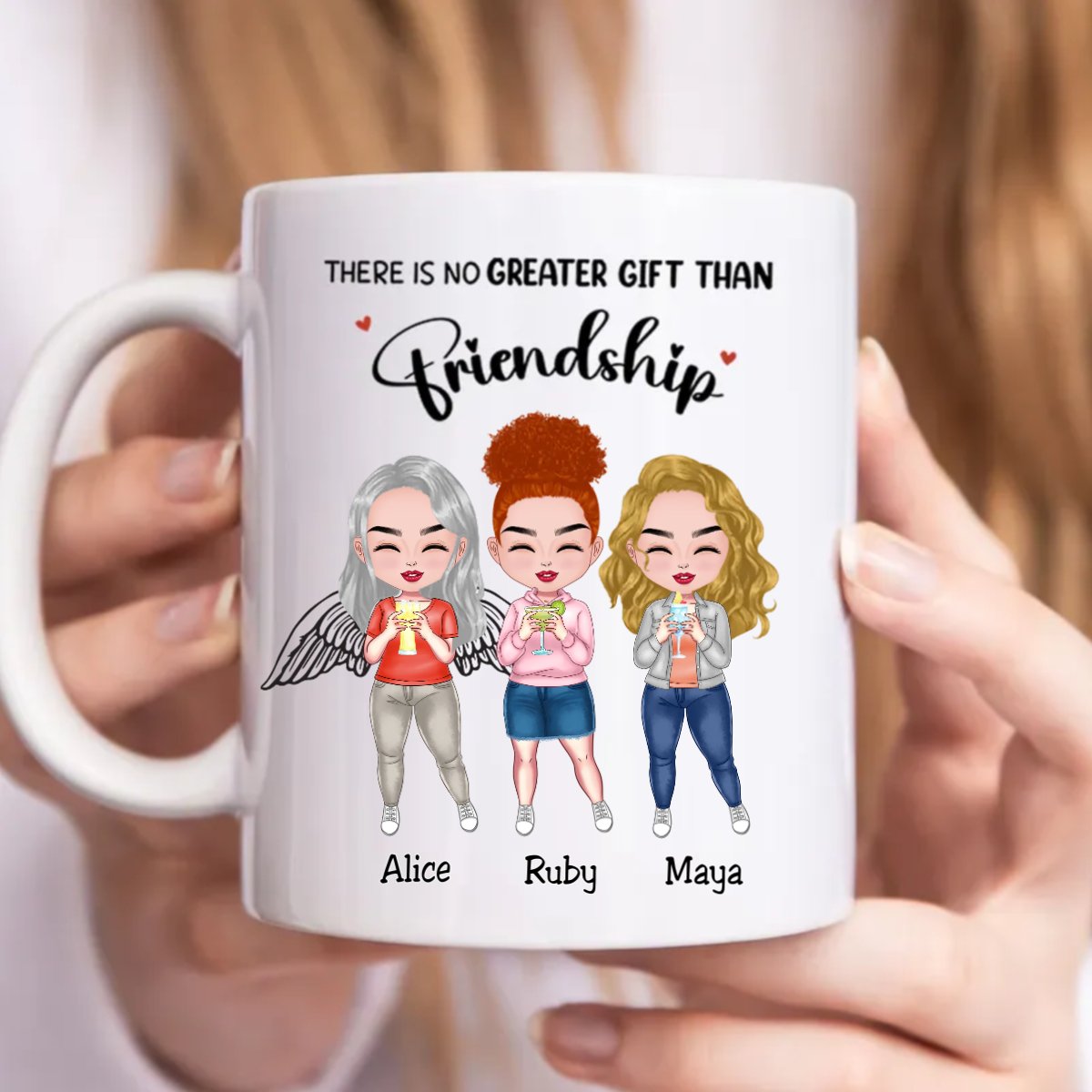 Besties - There Is No Greater Gift Than Friendship - Personalized Mug (Ver. 3) - Makezbright Gifts